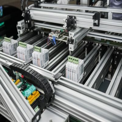 Máquinas de manuseio de placas de circuito de condutores Schneider Relay e Meanwell para produção suave